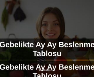 Gebelikte Ay Ay Beslenme Tablosu